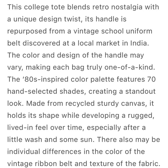 New Puebco College Tote Bag- Library Size - Picture 5 of 6